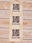 White QR Code stickers for business information. Have your Website, Facebook, Twitter, Instagram, Email, SMS, YouTube Channel, WiFi Code, address or any event wording on a barcode.