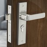 Plantex Heavy-Duty Door Lock Set - Main Door Lock Handle Set/ 6-Lever Lock Mechanism with 3 Years of Warranty/Mortise Lock with 3 Keys, Brass Lock Body & Cylinder(8110 - Matt)