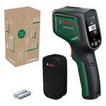 Bosch infrared thermometer AdvancedTemp (-30°C...+500°C, identify surface or ambient temperatures and humidity to identify heat bridges or mould, in E-Commerce cardboard box)