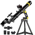 Telescope, Telescopes for Adults Astronomy Professional, 90mm Aperture 1000mm High Powered Telescope for Beginners & Kids with Precision Adjustment Vertisteel AZ Mount Tripod Phone Adapter