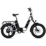 Fucare Electric Bike for Adults 48V 30AH Dual Battery 120-200KM Long Range Ebikes for Adults,400lbs Capacity,1200W 52KM/H,20''×4.0'' Fat Tire,Hydraulic Brakes (Gemini (Step-Through), Graphite Grey)