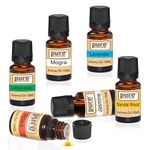 Pure Source India Essential Oil (Lavender, Lemongrass, Rose, Jasmine, Sandalwood and Mogra), 15ml Each, Set of 6