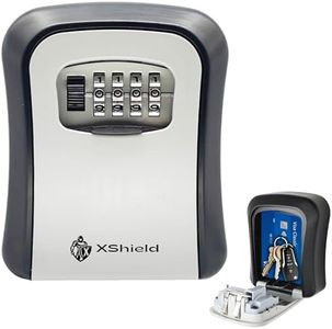 XShield 4-digit Combination Key Safe | Police-approved Wall-mount Lock Box | Weatherproof & Heavy-duty | Large Capacity For Keys & Access Cards | Outdoor Security Lockbox For Home & Business