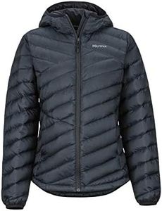 Marmot Wm's Highlander Hoody Lightweight Insulated Down Jacket, 700 Fill Power, Outdoor Jacket, Water Repellent Anorak, Windproof - Black, Large