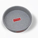 HAZEL Cake Mould Non Stick Mold Heavy Gauge Round 1kg Aluminized Steel for Microwave Oven OTG Baking Pan, Grey