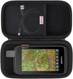 Bovke étui de Voyage pour Garmin Montana 700i / 700 / 750i GPS Handheld & Satellite Communicator, Maille Poche pour câble USB, Noir