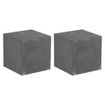 sourcing map Graphite Block Ingot Rectangle Graphite Electrode Plate Board 50x50x50mm for Melting Casting, Electrolysis Electroplating, Pack of 2