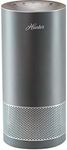 Hunter Fan Company HP400 Round Tower Air Purifier for Small Rooms, Featuring True HEPA Filtration and EcoSilver® Pre-Filter for Allergy and Asthma Relief, Gray and Silver