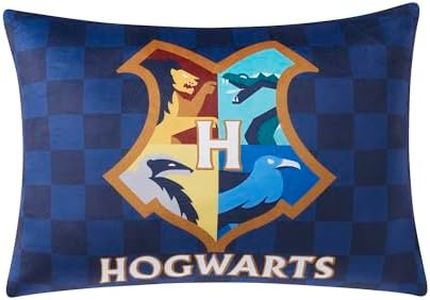 NORTHWEST Kids Reversible Pillow (w/Removeable Shell), 20 in x 30 in, Hogwarts