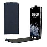 kwmobile Vertical Flip Case Compatible with Samsung Galaxy A51 - Case PU Leather Protective Flip Cover with Magnet - Dark Blue