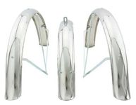 24" Flared Stander Hollow Trike Conversion Kit Fender Set Chrome.Bike trikes Fender