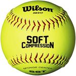 Wilson Sporting Goods A9117 Soft Compression Softball (12-Pack), Optic Yellow, 11-Inch (WTA9317B)