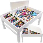 Brick Construction Play Table w 4 S