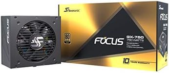 Seasonic FOCUS GX-750 | 750W | 80+ Gold | Full- Modular | ATX Form Factor| Low Noise | Premium Japanese Capacitor | 10 Year Warranty | Nvidia RTX 30/40 Super & AMD GPU Compatible (Ref. SSR-750FX)