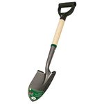 Edward Tools Small Shovel - Heavy Duty High Carbon Steel Digging Shovel for Gardening, Camping, Kids, Off Road, Beach, Car - Mini Shovel Spade with D Handle - Portable Compact 30” Shovel