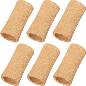 WILLBOND 6 Inch Wristbands Paris Sports Competitions Supplies Sport Long Wrist Bands Sweatband Elastic Athletic for Gym Tennis Outdoor Activity(Sand)