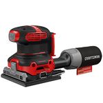 CRAFTSMAN V20 Sander, Cordless, 1/4 Sheet Sander, 9,000 - 12,000 OPM Bare Tool Only (CMCW222B), Red