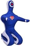 MMA SPORTS MMA Grappling Dummy BJJ Jiu Jitsu Brazilian Mixed Martial Art Wrestling Practice Dummies(Sitting 6 FT / 72 in ) - UNFILLED, Blue, 6 FEET / 72''