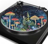 GLENLCWE Colorful Mushroom Star Sky Turntable Slip Mat Anti Static Vinyl Record Player Slipmat 3mm Thick Turntable Mat Anti Slip for Better Sound Anti Static Slipmats 12inch