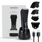 Winston Rechargeable Waterproof Body and Ball Trimmer for Men - Nut Groomer 2.0, Suitable for Beard Trimmer, Private Part Shaving, Pubic Hair with No-Cut Ceramic Blade – 120 Min cordless use