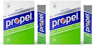 Propel Powder Packets, Kiwi Strawberry With Electrolytes, Vitamins and No Sugar, 20 Count (Pack of 2) - in GARIZZE Box