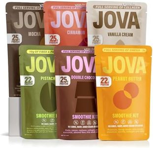 JOVA Meal Replacement Smoothie Kit | Nutritious, Delicious & Ready in 2 Minutes | Over 22g Protein (Gluten-Free, Non-GMO, High Fiber, USA Made), Assorted 6-Pack