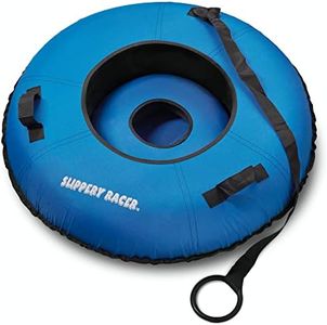 Slippery Racer Heavy Duty Commercial Snow Tube, Hard Bottom, Cushion Insert, Canvass Cover-42” (Blue, 1)