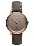 MVMT Analogue Quartz Watch for Women with Dark Brown Leather Strap - D-MF02-RGPU