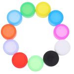 Healifty 100pcs Plastic Bottle Caps Colorful Bottle Protection Lids for Kids Kindergarten DIY Craft Projects Scrapbooks