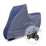 Neodrift 'SuperMax' Bike Cover Suitable for Husqvarna Vitpilen 250 (All-Weather Motorcycle Protection, Water & UV Resistant, Dustproof, Windproof) (Colour: Blue - L.Gray)