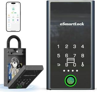 Bestkid Smart Lock Box with Fingerprint & Bluetooth App, IP65 Weatherproof Key Safe for Outdoor Wall Mount — 120% Larger Capacity, 20 Temp Codes for Kids, Realtors & Airbnb Hosts