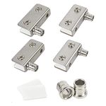 TamBee Glass Door Pivot Hinge Stainless Steel for Free Swinging Glass Doors (for 5-8mm) (2 Pairs)