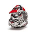 University of Georgia Bulldog Charms for Bracelets - Georgia Bulldogs Beads - Hypoallergenic Stainless Steel Charms - UGA Gifts for Women, Stainless Steel Epoxy, No Gemstone