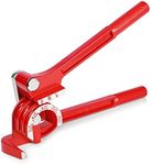 Flexzion Tube Bender Tool - Manual OD Tubing Bending 3 Size 1/4" 5/16" 3/8" 180 Degree Lever Type Heavy Duty Bend Copper Brass Aluminum & Soft Metal for HVAC Water Gas Pipe Automotive Plumbing (Red)