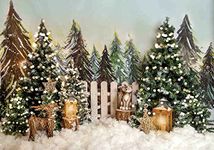 Haosphoto Christmas Backdrop for Photography 7X5FT Heavy Snow Backdrops Winter Wonderland Pine Tree Forest Reindeer Xmas Background for Newborn Kids Happy New Year Photo Studio Props Vinyl HS898