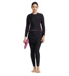 Speedo Women's Endurance10 Printed Two Piece Full Bodysuit Swimwear - Black & Boom Splice