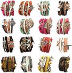 16pcs Handmade Braided Multi Layers