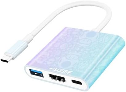 QIHEBEN for Nintendo Switch Dock - Portable TV Dock for Nintendo Switch/OLED & Steam Deck, 3-in-1 Docking Station with 4K HDMI & 100W PD Charging, Travel-Ready HDMI Adapter (USB3.0/USB-C)