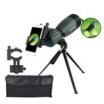 ESSLNB Spotting Scope 25-75X70 Spotter Scope with Tripod Phone Adapter and Bag 100% Waterproof BAK4 Fully Multi-coated Porro Prism for Target Shooting Birdwatching