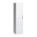 Prepac Elite 16" Storage Cabinet, White Storage Cabinet, Bathroom Cabinet, Pantry Cabinet with 2 Adjustable Shelves, 16" D x 16" W x 65" H, WEB-1664