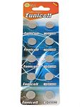 10 Eunicell AG13 / A76 / LR44 / 357 Button Cell Watch Battery Long Shelf Life 0% Mercury (Expire Date Marked)