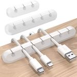 SOULWIT Cable Holder Clips, 3-Pack Cable Management Cord Organiser Clips Adhesive Organizer for USB Charging Cable Mouse Wire PC Office Home