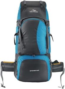 TRAWOC STONEX 60 Ltr Travel Backpack Trekking Rucksack bag for Men & Women Travel Bag Hiking Backback, Sky Blue, 3 Year Warranty, HK001