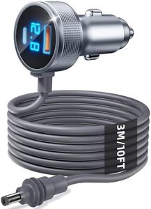 SegurVelo Starlink Mini Cable, 3-in-1 Starlink Mini Car Adapter with 10FT DC Power Cord, 12-48V Cigarette Lighter USB-C PD 45W and USB-A QC 18W Fast Charging Ports for Cars, SUVs, Trucks & RVs