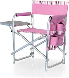 ONIVA - a Picnic Time Brand - Sports Chair with Side Table, Beach Chair, Camp Chair for Adults, (Pink)