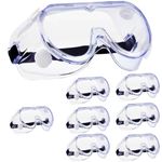 HowseHold Safety Goggles [Pack of 8] Anti Fog Protective Safety Glasses Chemical Splash Resistant Clear Eye Protection for Home Lab Workplace