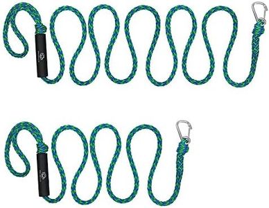 Obcursco Premium PWC Dock Lines, Heavy Duty Braided Line, Marine Rope, Ideal for Jet ski,watercraft Boat, Kayaking, Marine Sets of Two Ropes, 1/2 Inch Diameter x 7ft & 14ft Lengths. (Green/Blue)
