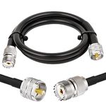 Superbat UHF CB Cable 1m PL259 to SO239 Cable RG8X UHF Male to Female Digital Radio Cable 50ohm Low Loss Coaxial Cable for Switch, Monitor, Ham Radio, Duplexer Tuner, Dummy Load, SWR Meter etc.