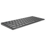 Rapoo E9600M Wireless Keyboard Flat Aluminium Design Environmentally Friendly Rechargeable Battery German Layout QWERTZ PC & Mac - Dark Grey