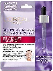 L'Oréal Paris - Masque Tissu Visage au Sérum Anti-Rides Revolumisant - Hydratation 24H - Anti-Age & Repulpant - À l'Acide Hyaluronique Pur - Coton Japonais Ultra-Fin - Revitalift Filler - 30 g